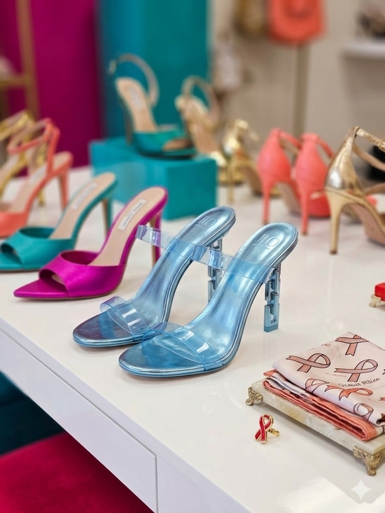 Jennifer Lopez Shoes - ​💎 JLO Jennifer Lopez "Charlee" Sky Blue Metallic Heels 💎